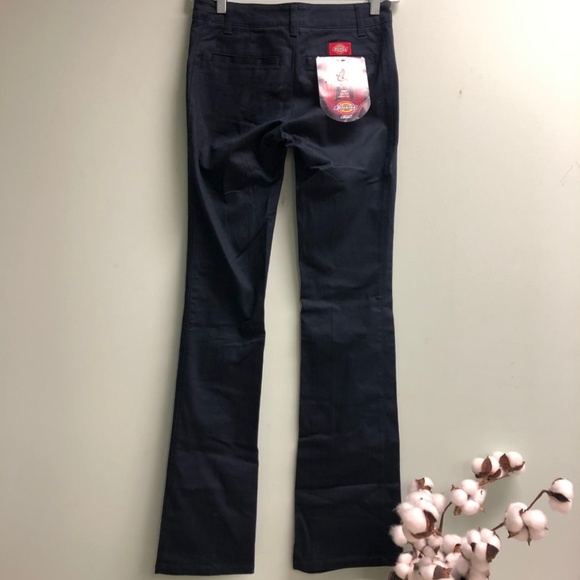 Dickies Girl Junior's | Girl's The Worker Pants | Navy | Size 1 - Picture 3 of 5